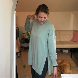 Aerie oversized sweatshirt mint green